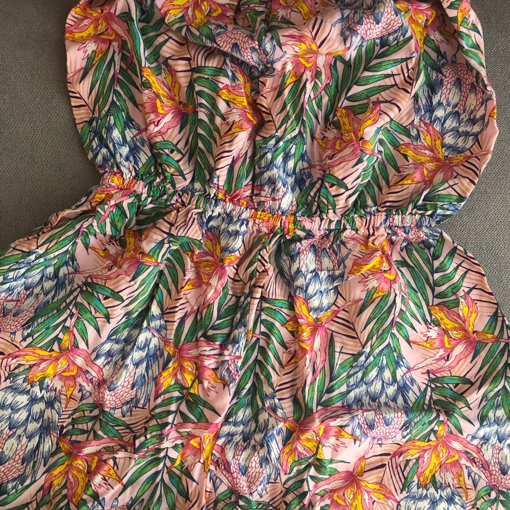 H&M Bright colored floral romper